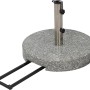 Grauer Siena Garden Schirmständer aus Granit, 40 kg, mit Edelstahlrohr und Transportgriffen.