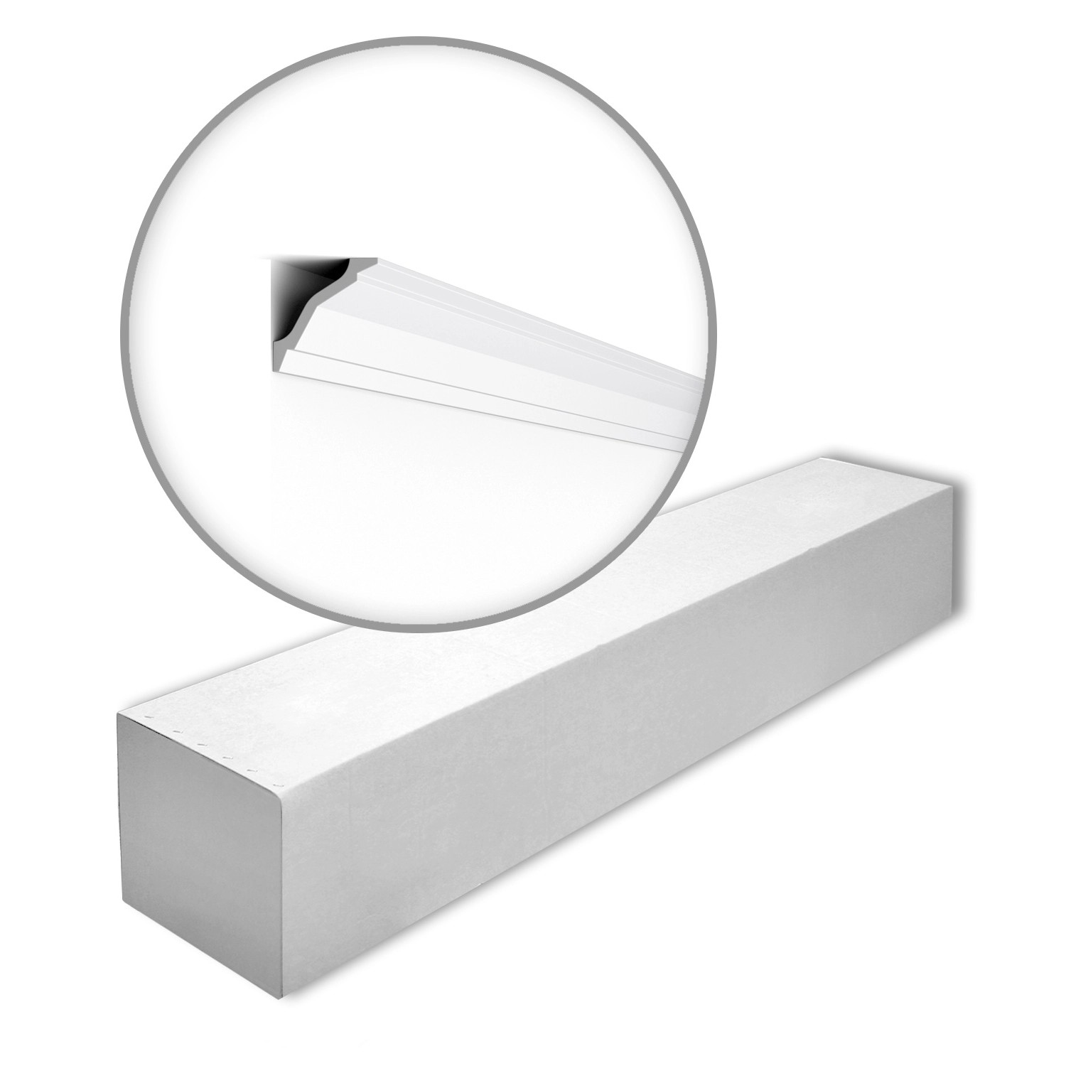 NOEL & MARQUET NMC WT26-Box WALLSTYL Eckleisten 1 Karton Set mit 17 Stuckleisten 34 m Weiß