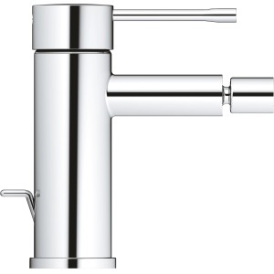 Glänzende Grohe Essence Bidet Armatur mit Einhebelmischer und Chromoberfläche.