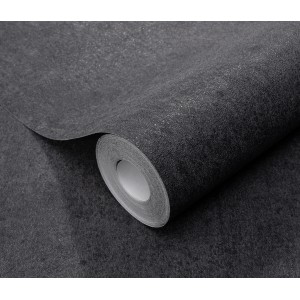 Rolle Erismann Vliestapete Play of Light Savanna Schwarz mit feiner Struktur.