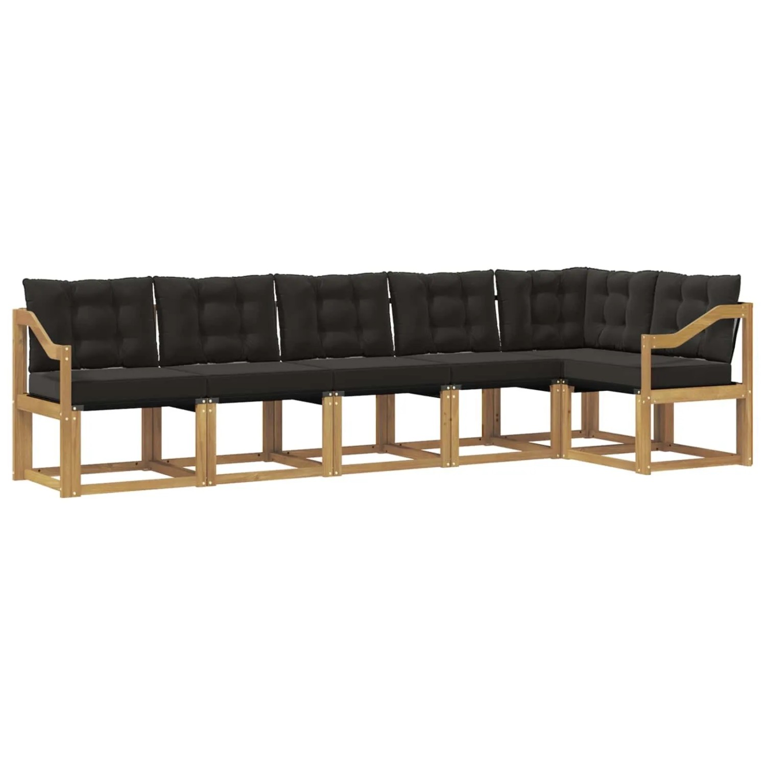 vidaXL Outdoor-Sofagarnitur mit Kissen 6-Tlg Weiß und Schwarz 3389534