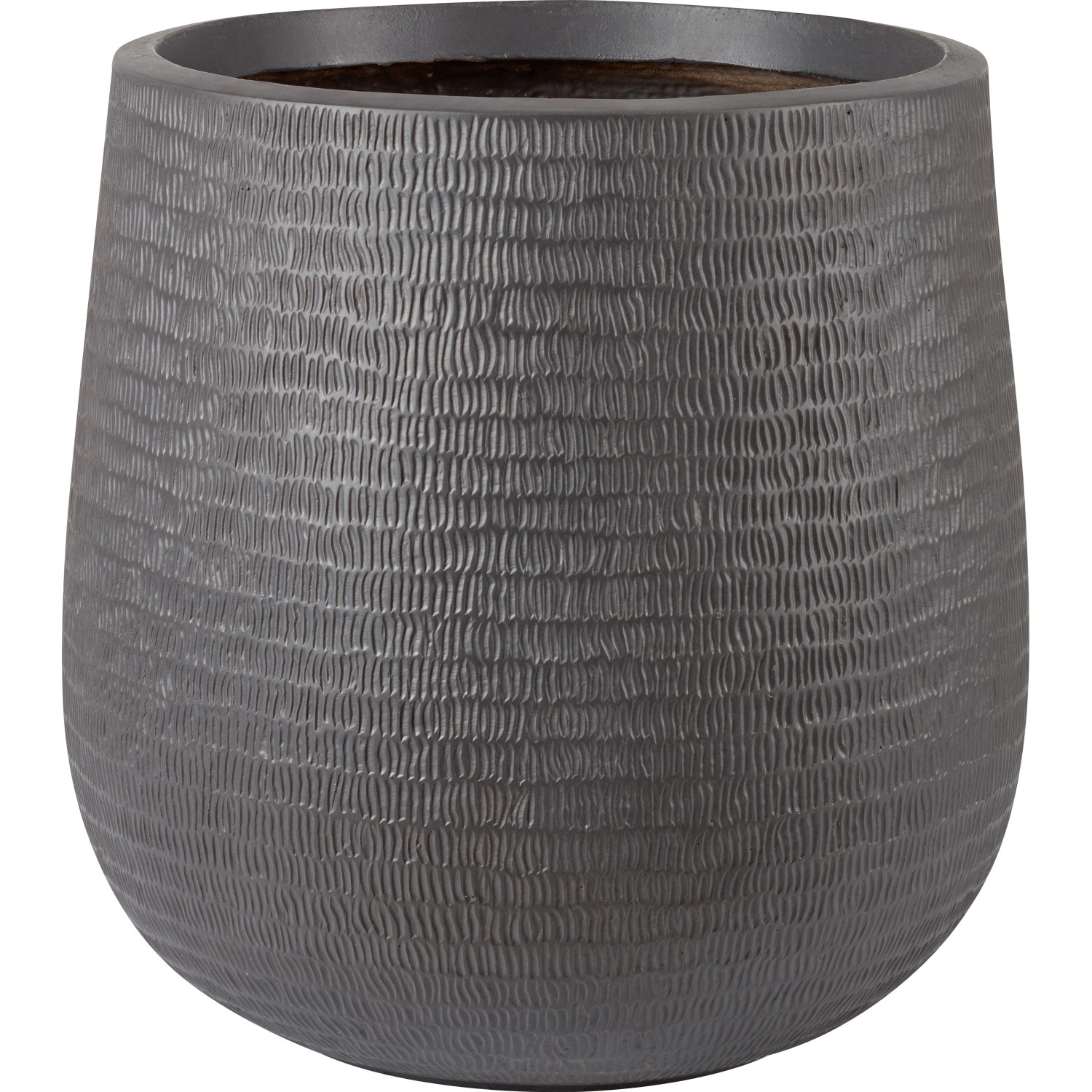 Übertopf Faserton Rau Dunkelgrau 20,5 cm x 20,5 cm x 19,5 cm
