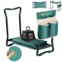 Sekey Kniebank 2 in 1, grün, gepolstert, klappbar. Für Gartenarbeit, mit Werkzeugtasche. Stabil und vielseitig als Gartenhocker.
