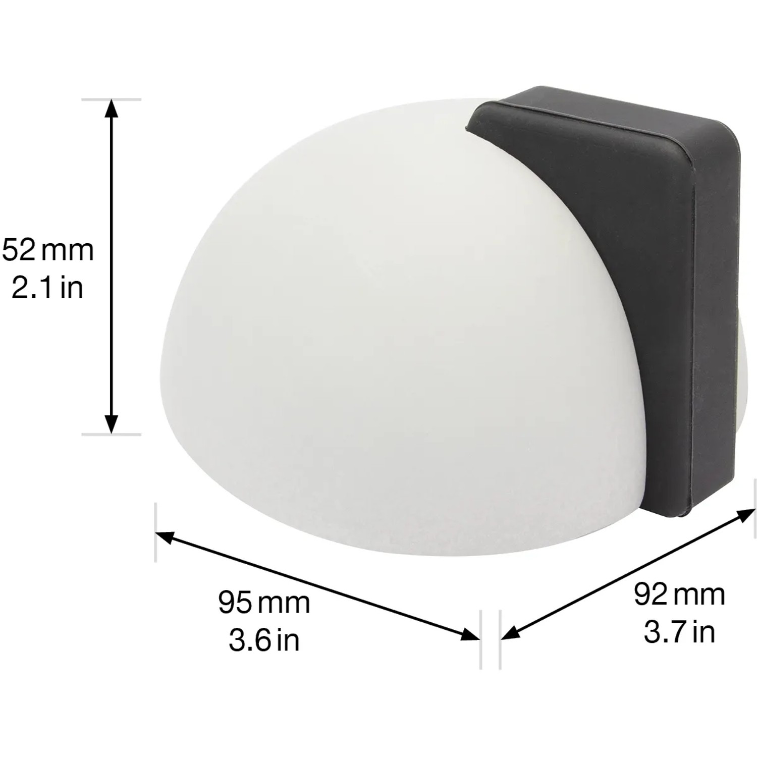 Wagner Bodentürstopper EH5189 steingrau, Beton mit Gummianschlag, Maße 95x92mm.