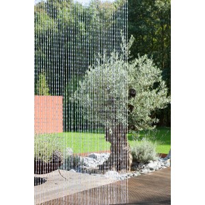 Transparenter Dekorationsvorhang Kristall 90x200 cm als Türvorhang oder Raumteiler.