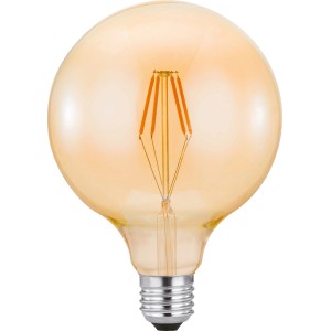 Just Light. E27 LED-Leuchtmittel in Globeform, 4W, warmweiß, goldgetönt.