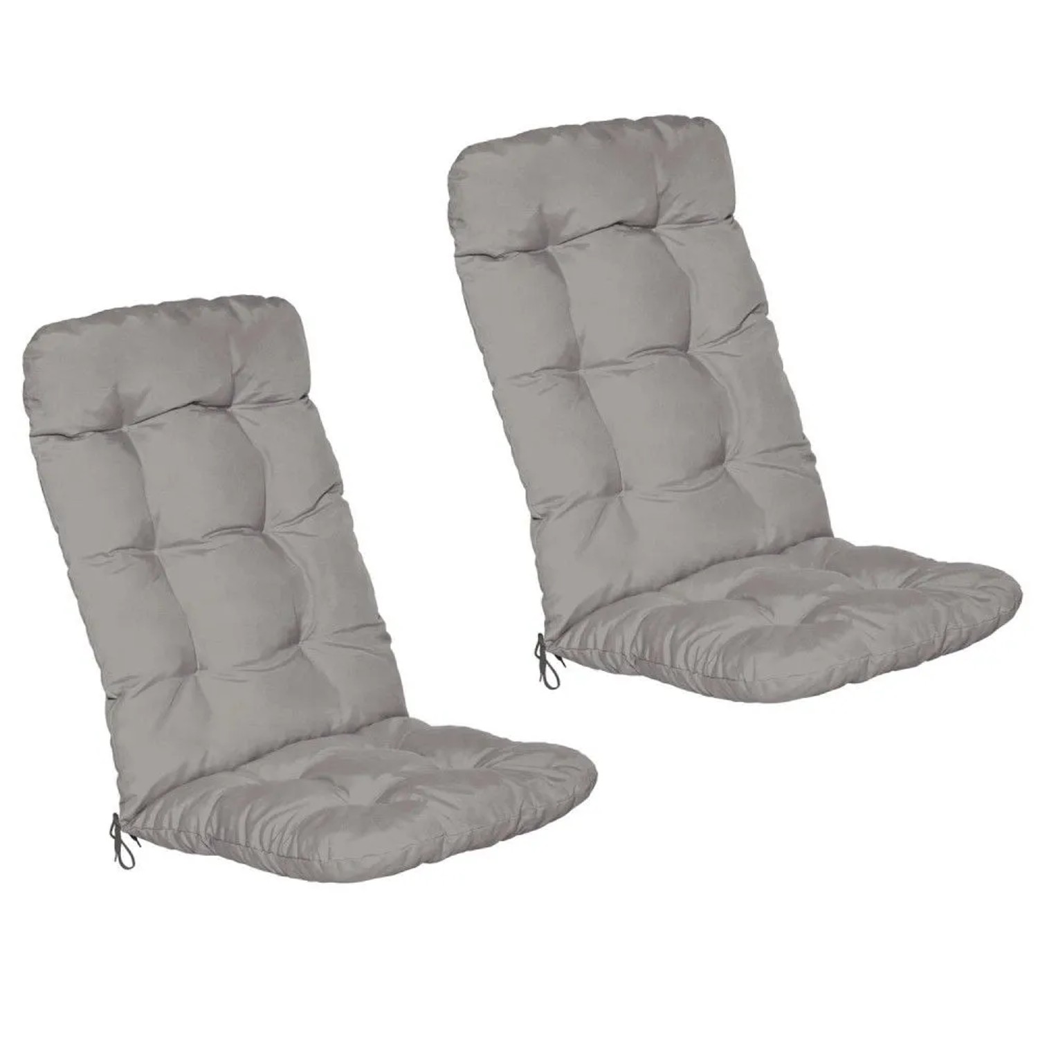 Beautissu Flair HL Hochlehner 120x50x8cm Hellgrau 6tlg