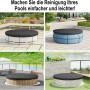 WOLTU Poolplane, 200 g/m², grau, Ø 610 cm, für Pools verschiedener Größen.