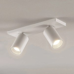Arcchio Brinja LED-Strahler, 2-flammig, weißes Aluminium, GU10, für Flur und Treppenhaus