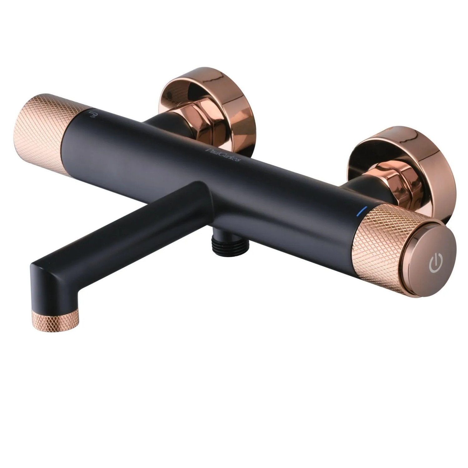 PaulGurkes Badewannenarmatur Matt-Schwarz Wannenarmatur Rose-Gold