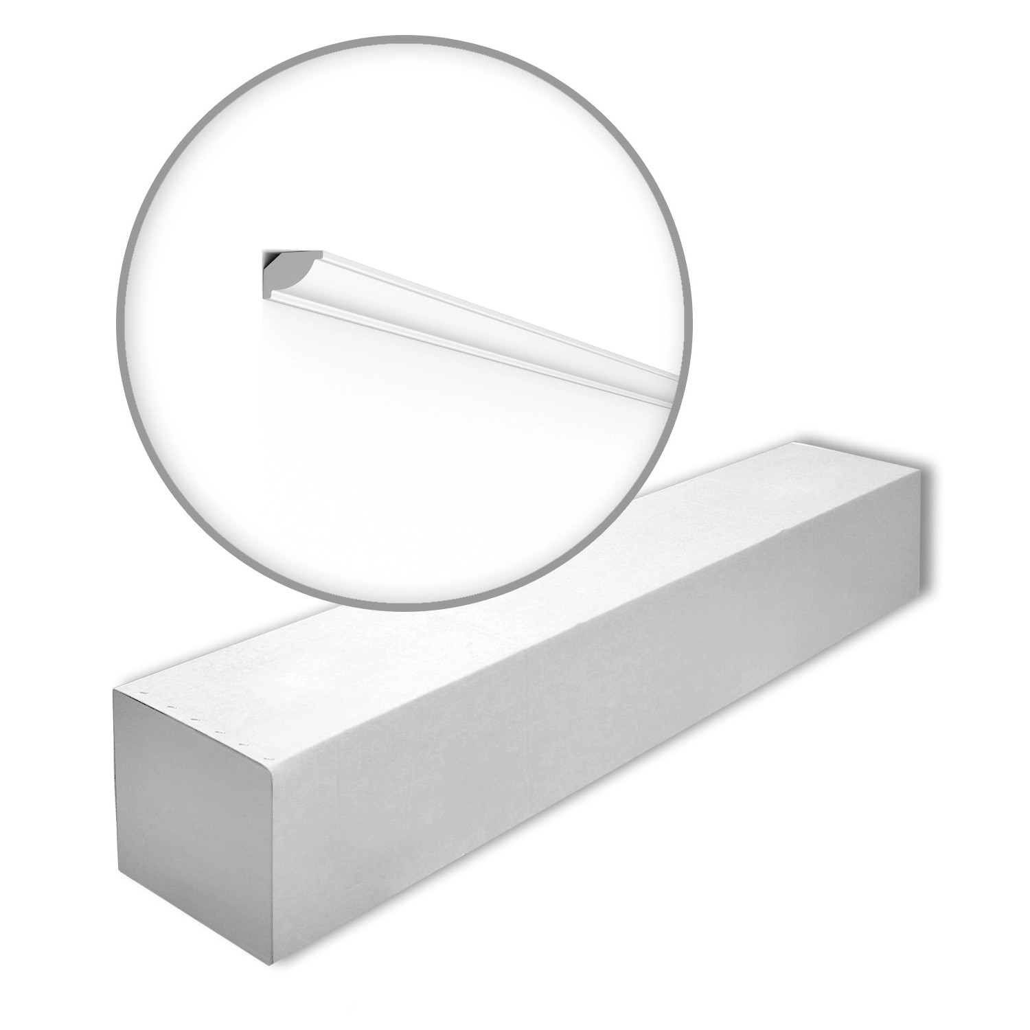 Thumbnail - NOEL & MARQUET NMC WT7-Box WALLSTYL Eckleisten 1 Karton Set mit 50 Sockelleisten 100 m Weiß
