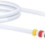 Weißes Schwaiger CAT7 Netzwerkkabel, 1 m, mit Farbclips für Computer & Multimedia.