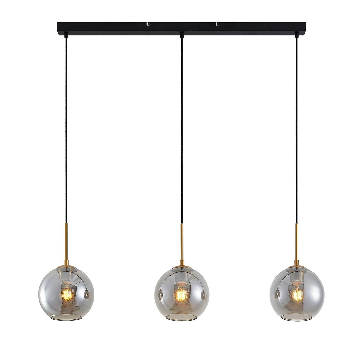 Lindby Pendelleuchte Hiwana 9627210 Modern in Alu aus Glas 3-flammig E27 Wo günstig online kaufen