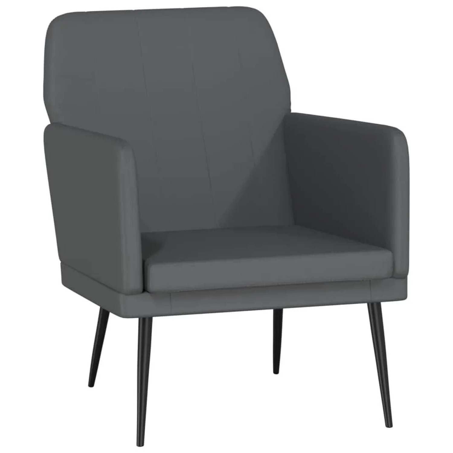 vidaXL Sessel Grau 61x78x80 cm Kunstleder 351395