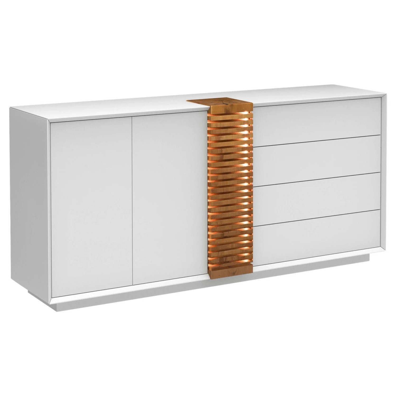 Premium Living Sideboard Giovanni Weiß/Eichefarben