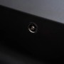 Detailaufnahme: Schwarze Respekta Mineralite Einbauspüle Denver mit Abfluss.