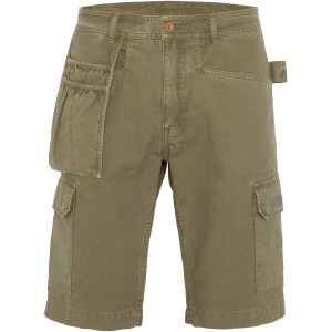 Gardena Herren-Shorts in Olivgrün mit Cargo-Taschen und Werkzeugtasche.