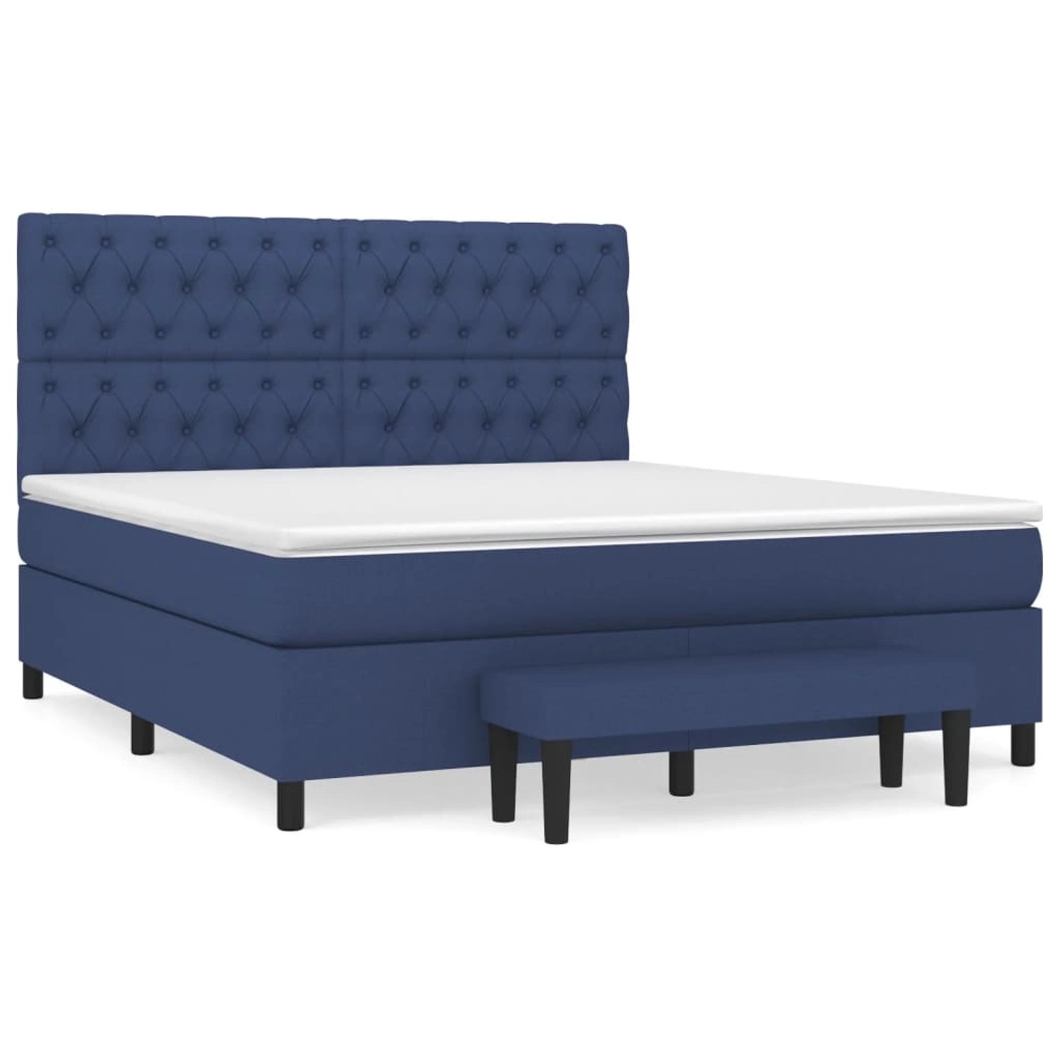 vidaXL Boxspringbett mit Matratze Blau 160x200 cm Stoff1393554 günstig online kaufen