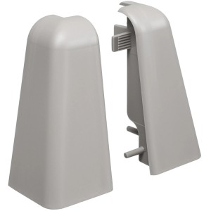 Living by Haro Außenecken in Grau für 58 mm Sockelleisten, Zubehör für Laminat & Parkett.