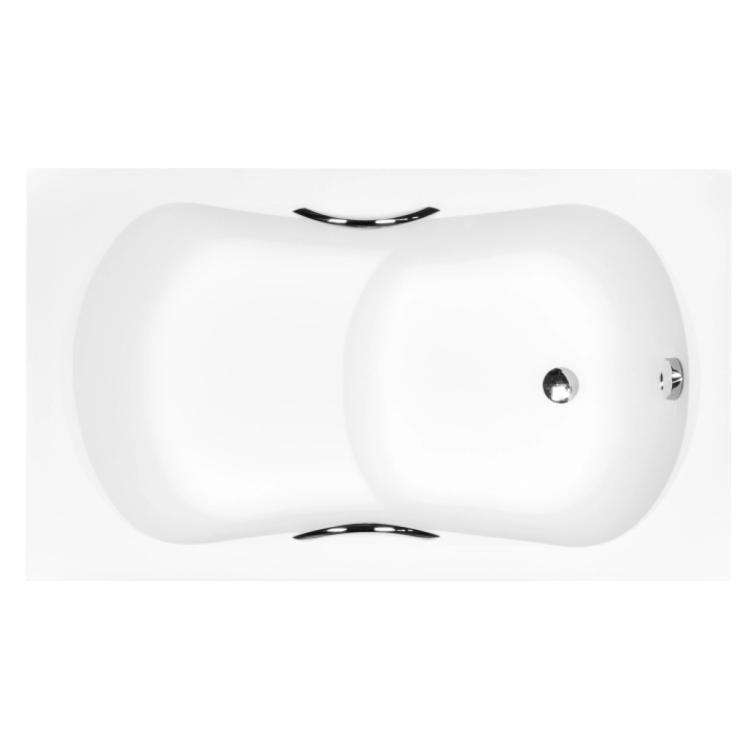 Bad Land Badewanne Rechteck ARIA REHAB 120x70 Mit Handgriffen Ablauf Füße