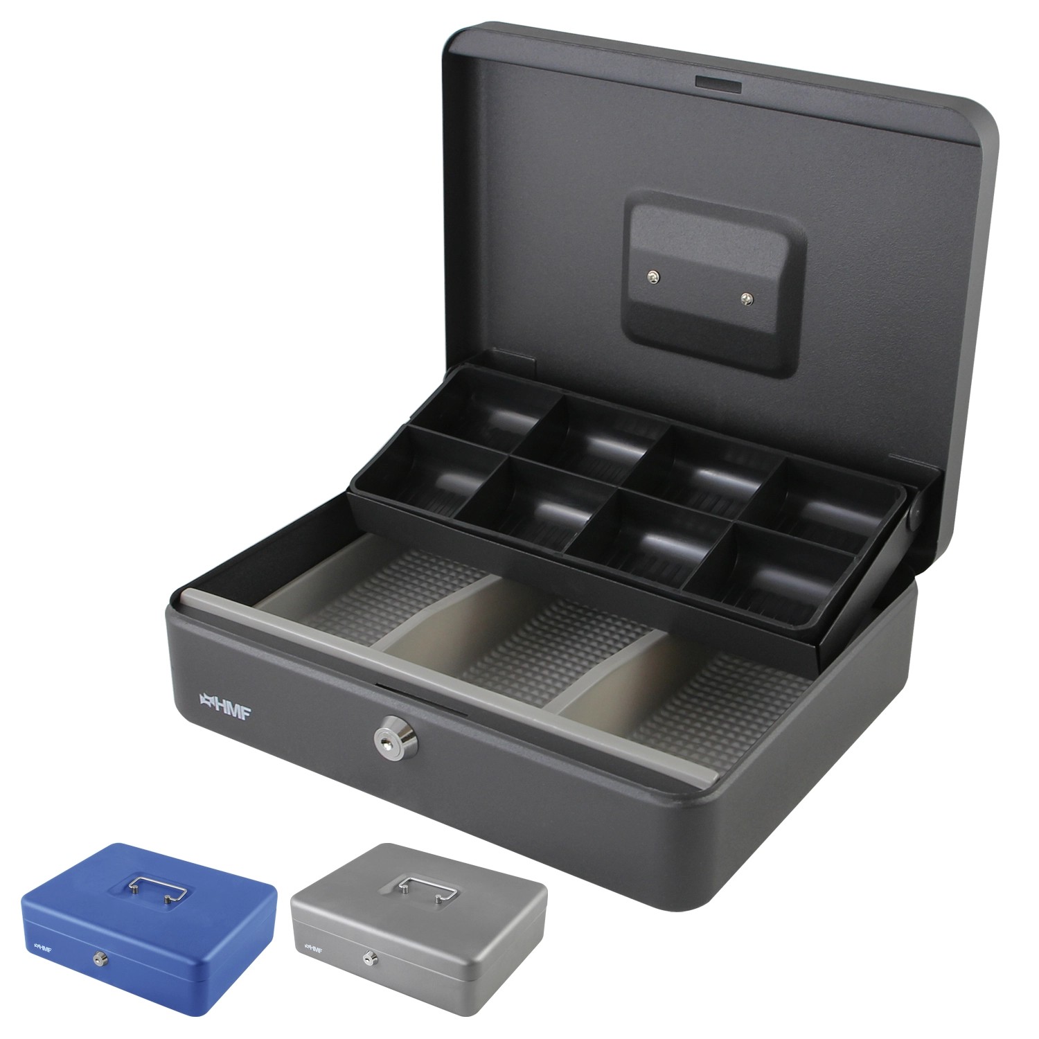 HMF 108-02 Geldkassette Münzzählbrett 30 x 24 x 9 cm Schwarz günstig online kaufen