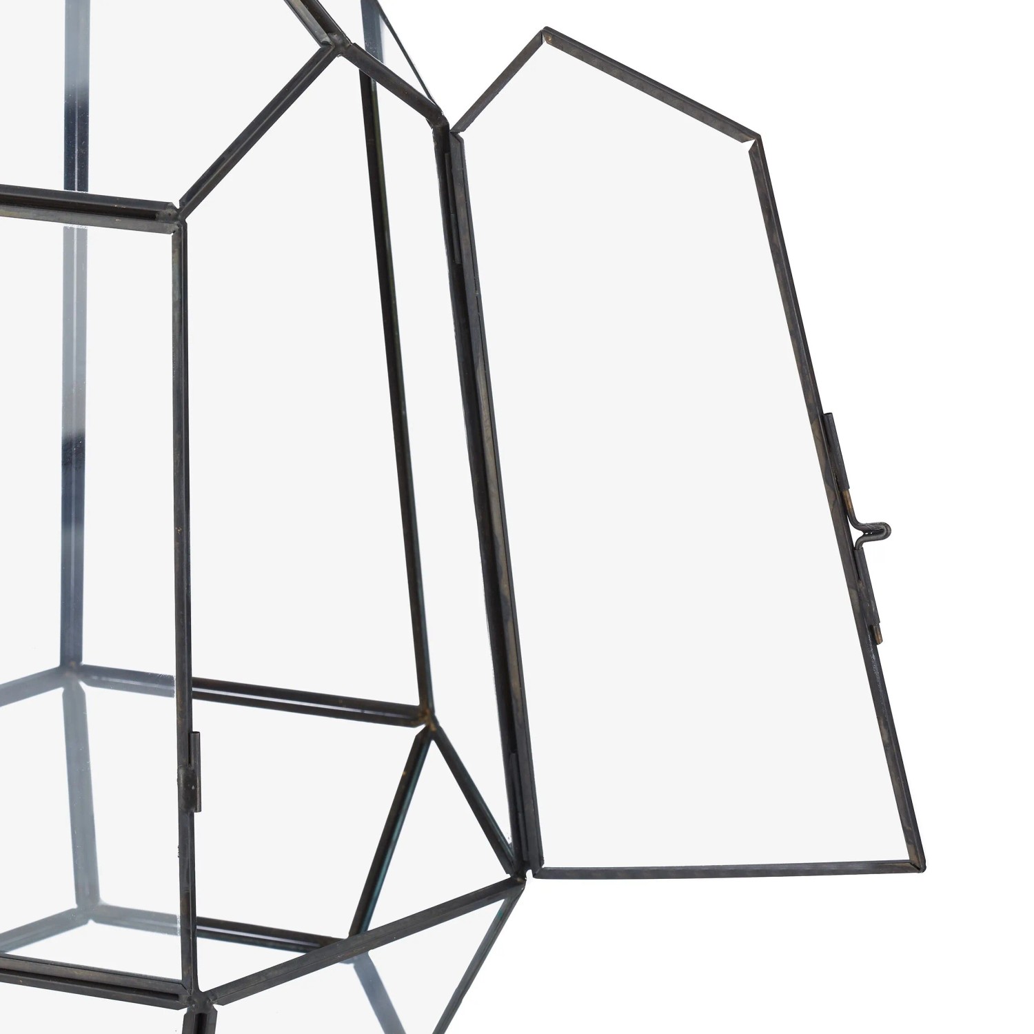 Relaxdays Pflanzenterrarium Glas Kupfer Schwarz 26 cm x 18 cm x 15 cm 0,8 kg_5
