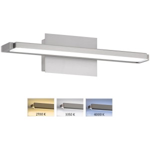 Moderne LED-Wandlampe Pare von Fischer & Honsel, 14W, Aluminium Nickelmatt, dimmbar.