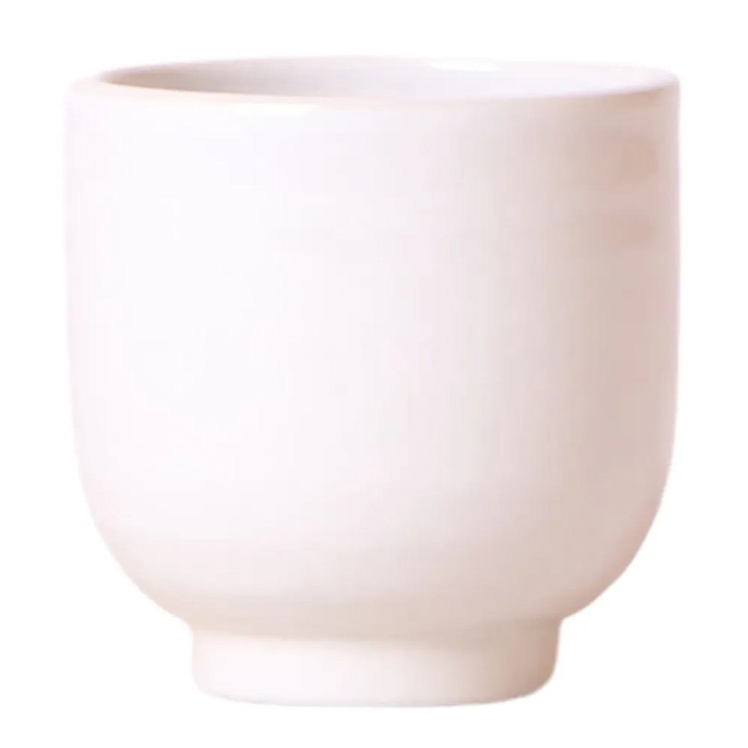 Keramik-Übertopf Glazed Ø 6 cm x 5 cm Weiß