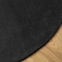 Schwarzer vidaXL Teppich HUARTE, 140x200 cm, aus Polyester. Kurzflorteppich Detail.