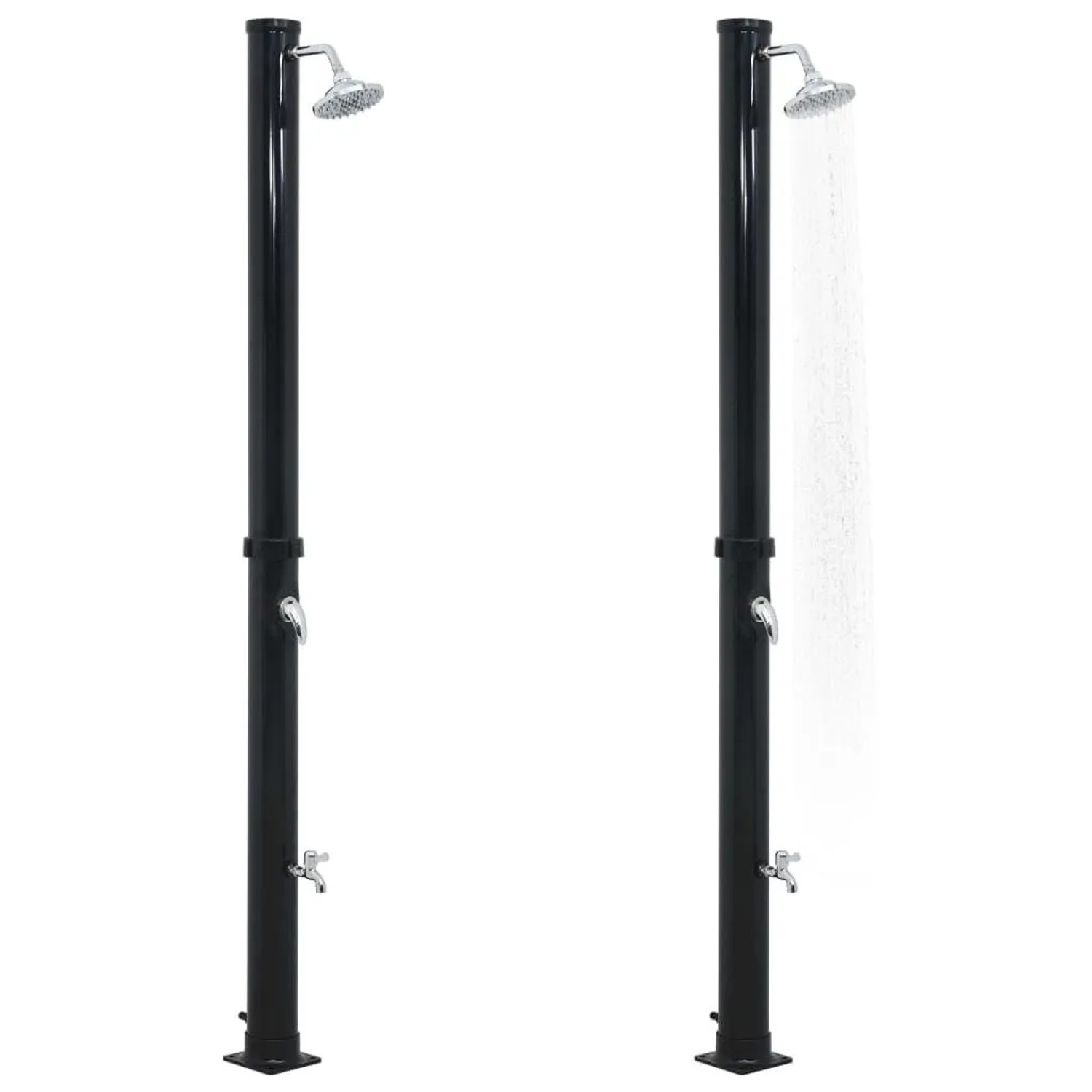 vidaXL Solardusche, schwarz, 220 cm, 20 L, für Garten und Pool.