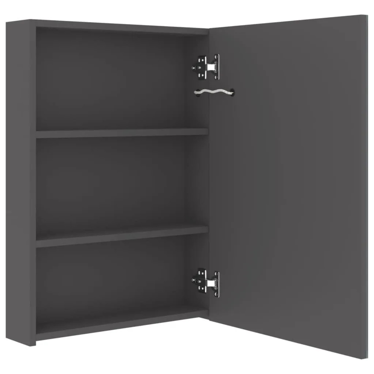 vidaXL LED-Spiegelschrank fürs Bad Grau 50x13x70 cm 326490_5
