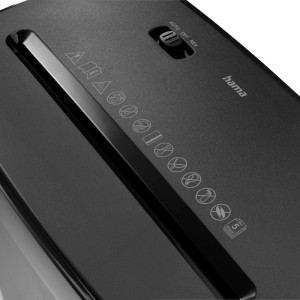Detailaufnahme: Hama Aktenvernichter Safe X50, Schredder mit P4 Sicherheitsstufe.
