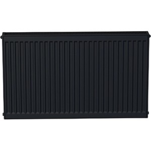 Sanicomfort Flachheizkörper DK (22), 62x62 cm, schwarz matt. Heizkörper für Wohnräume.