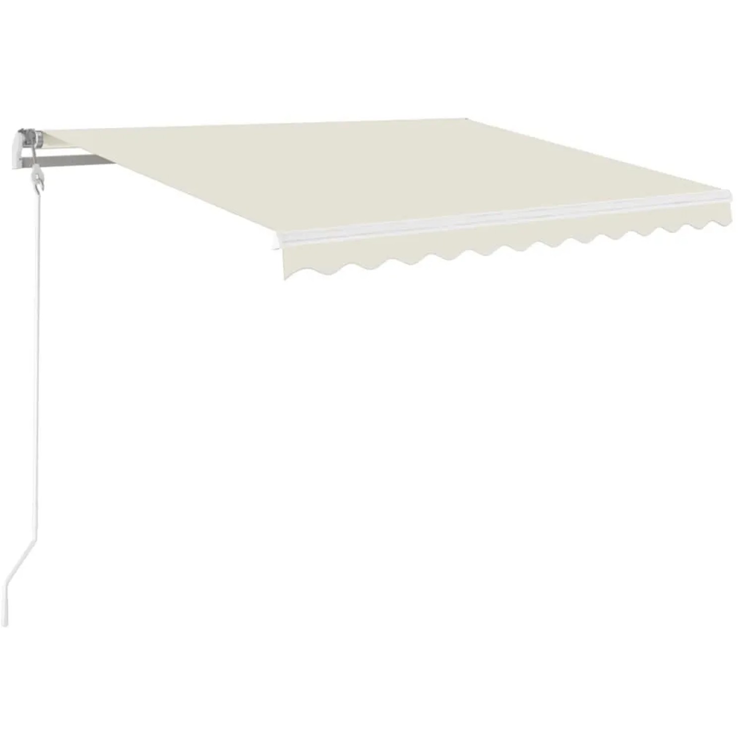 vidaXL Markise Manuell Einziehbar mit LED 350x250 cm Creme 3068882