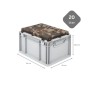 Eurobox NextGen Sitzbox Camouflage, 20 Liter, mit Griffen und Sitzkissen. Aufbewahrungsbox für Werkstatt, Lager und Garage.