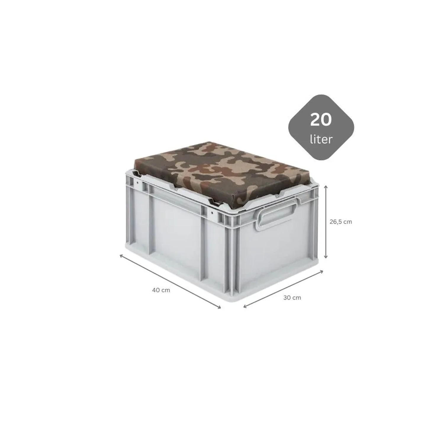 Eurobehälter-Eurobox 40 x 30 x 28,5 cm mit Scharnierdeckel inkl. gratis