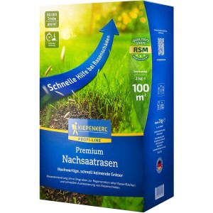 Kiepenkerl Profi-Line Premium Nachsaatrasen 2 kg. Schnellkeimende Rasensaat für dichten, belastbaren Rasen.