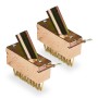 Relaxdays Fugenbürste Buchenholz Stahl Natur 2er Set 12 cm x 14 cm x 3,5 cm