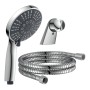 Schütte Handbrause-Set Adria Chrom mit Brausekopf, Halterung und Schlauch.