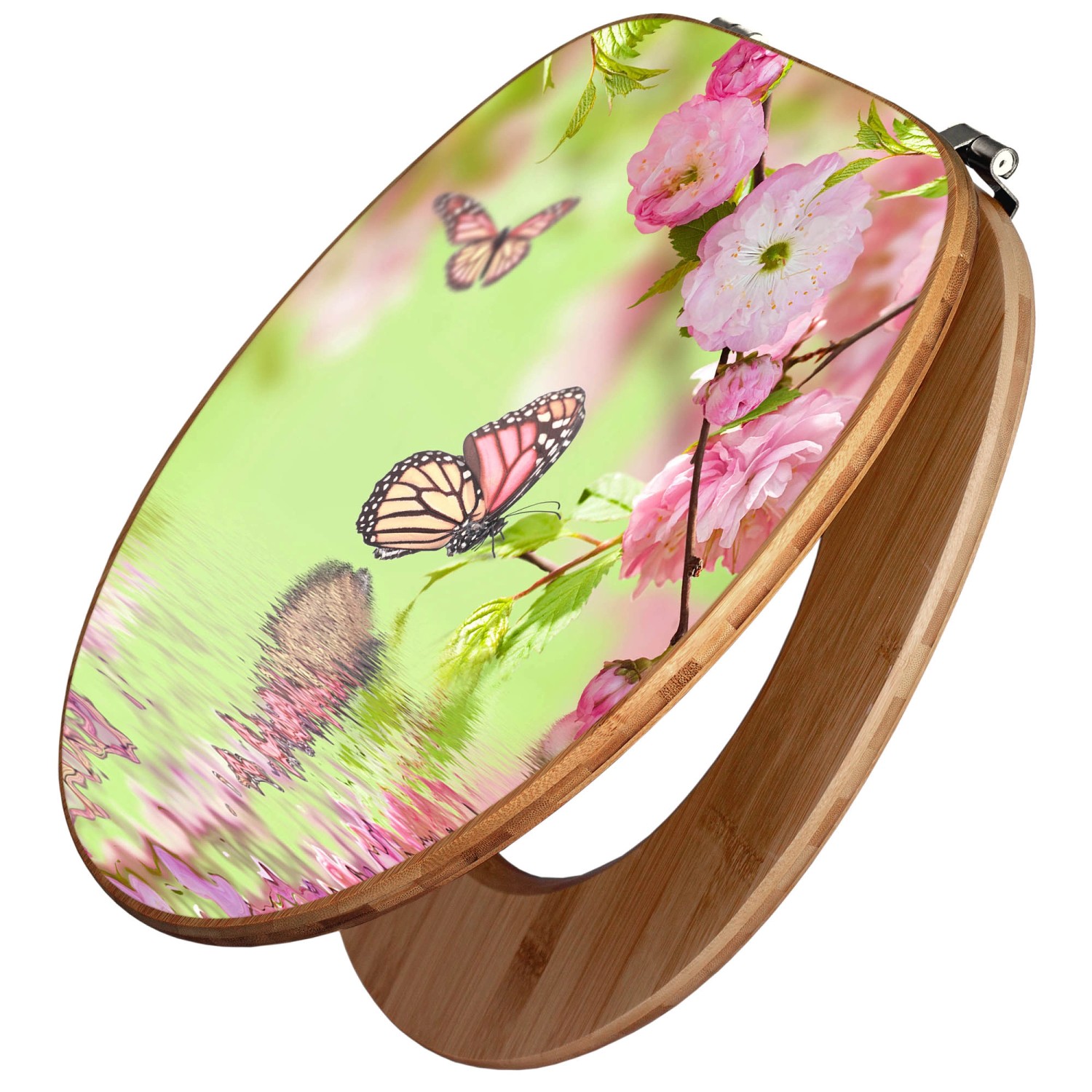 Banjado Design WC Sitz Bambus Toilettendeckel Toilettensitz Bambus Holz Klo günstig online kaufen
