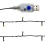 vidaXL LED Weihnachtsgirlande, 20m, schwarz, mit USB-Anschluss für festliche Beleuchtung.