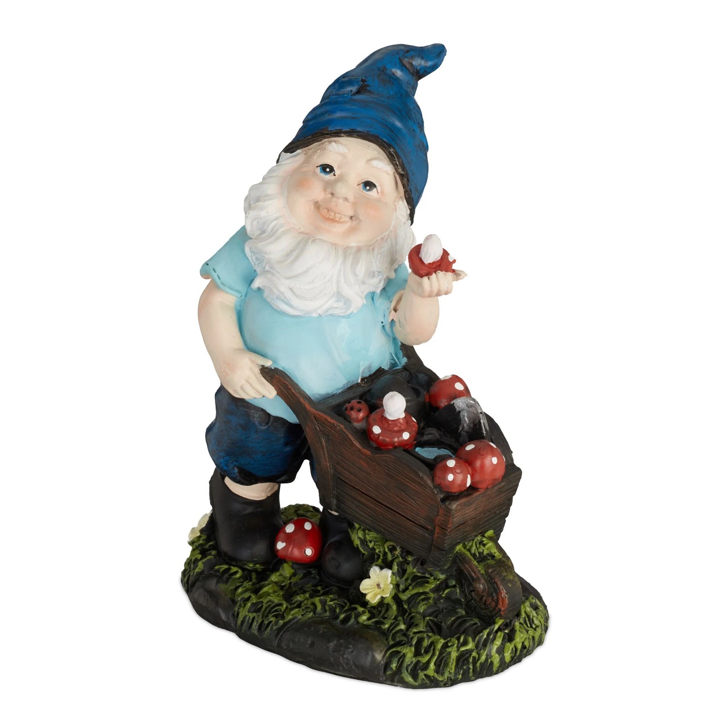 Relaxdays Gartenzwerg Polyresin Bunt Frostsicher 14,5 cm x 10,5 cm x 7 cm 250 g