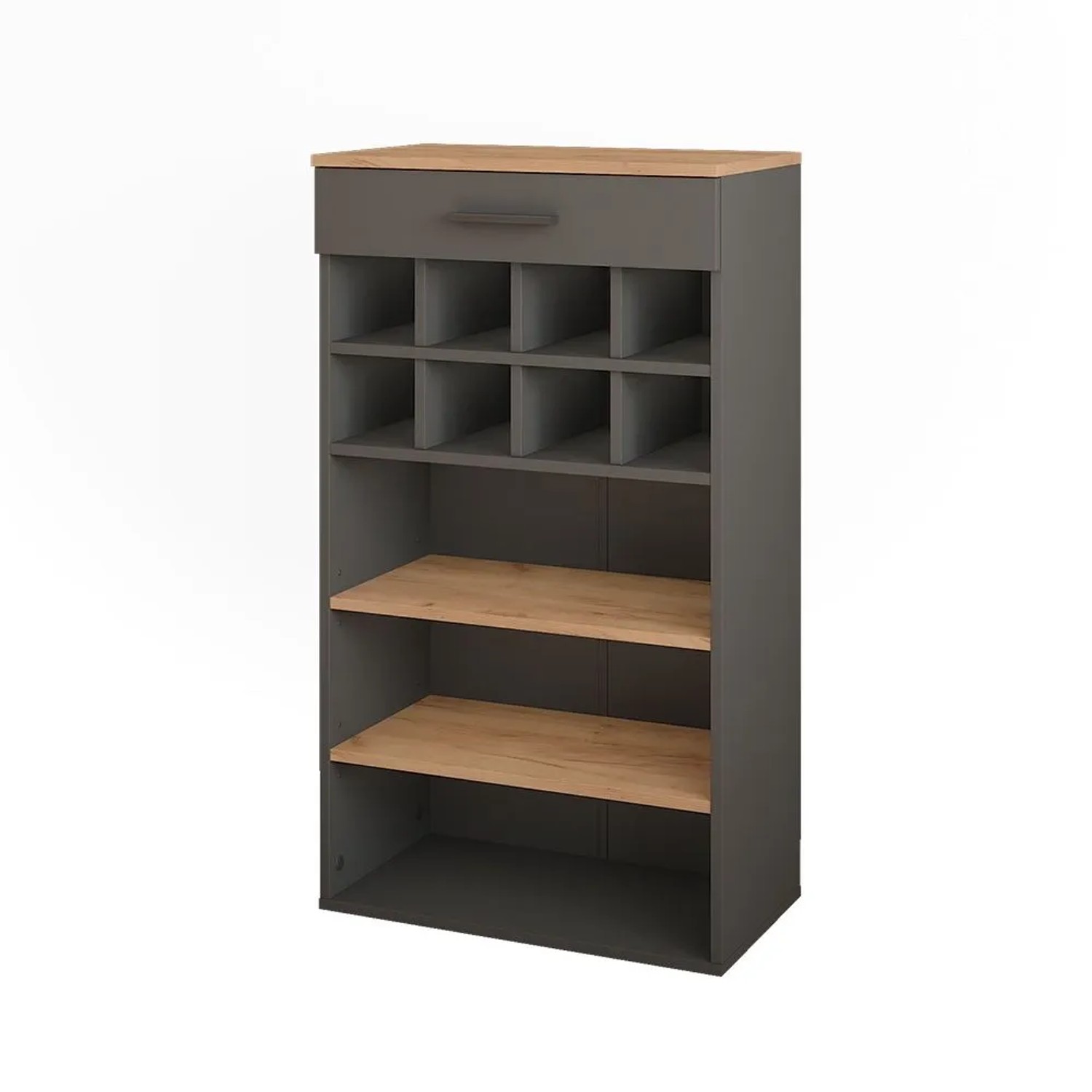 Vicco Weinregal Repose Goldkraft Eiche Anthrazit 60 x 106 Art Nr 55358