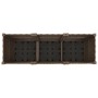 furnicato Hochbeet aus Polypropylen, 120x40x38 cm, braun, von oben.