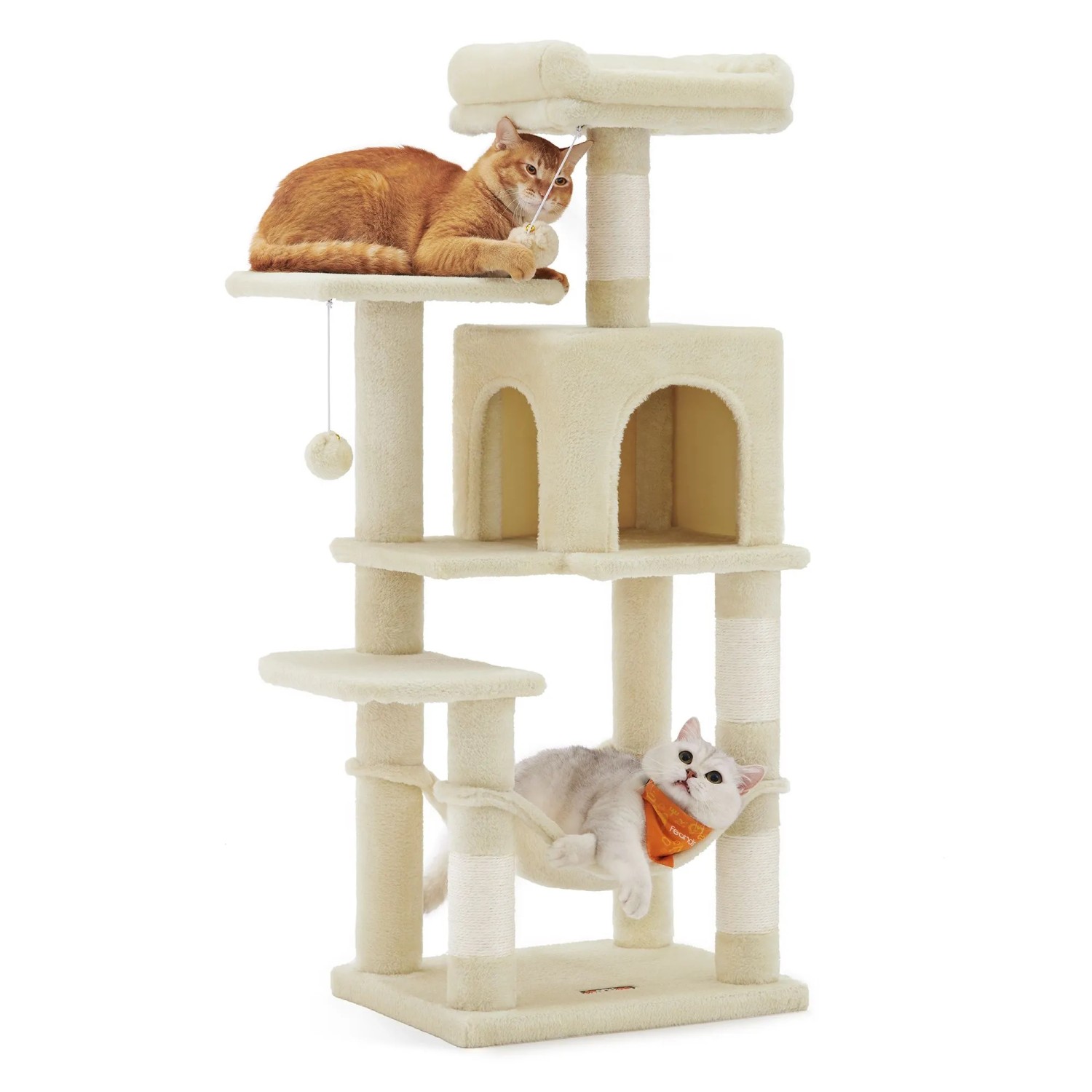 Feandrea Kratzbaum mit 2 Plattformen 112 cm Beige