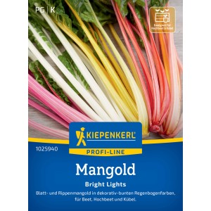 Kiepenkerl Mangold Bunter Mangold Bright Lights Samenpackung mit bunten Stielen.