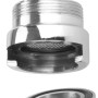 Wenko Waschbeckendusche Chrom Adapter für Waschtischarmatur, Detailaufnahme.