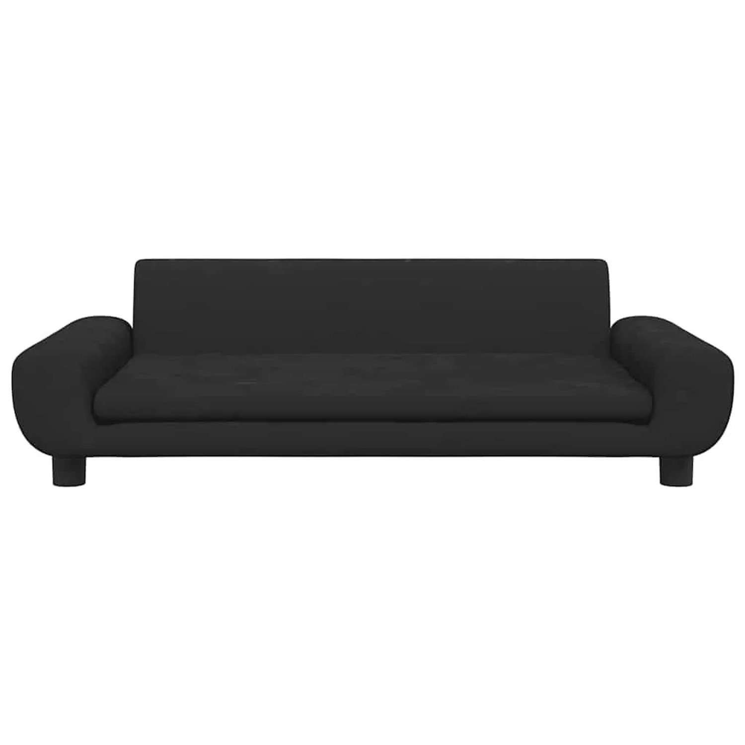 Schwarzes vidaXL Hundebett (100x54x33 cm) aus Samt für kleine Hunde.
