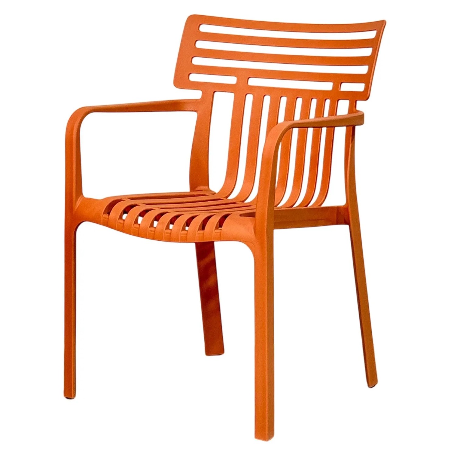 Floordirekt Gartenstuhl Terrano Wetterfest Uv-beständig Stapelbar 6er-Set Orange