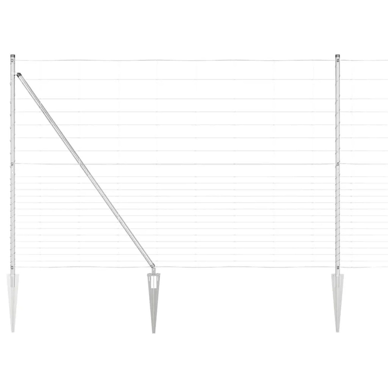 vidaXL Zaunpfosten Galvanisiert 25 x 1,6 m Stahl 3351444 günstig online kaufen